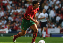 Luis Figo was one of Portugal's finest players, having played in the World Cup on two occasions. While he seldom scored on the world stage, he was very adept at setting up his teammates.
