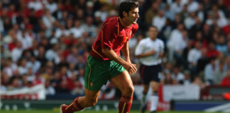 Luis Figo was one of Portugal's finest players, having played in the World Cup on two occasions. While he seldom scored on the world stage, he was very adept at setting up his teammates.