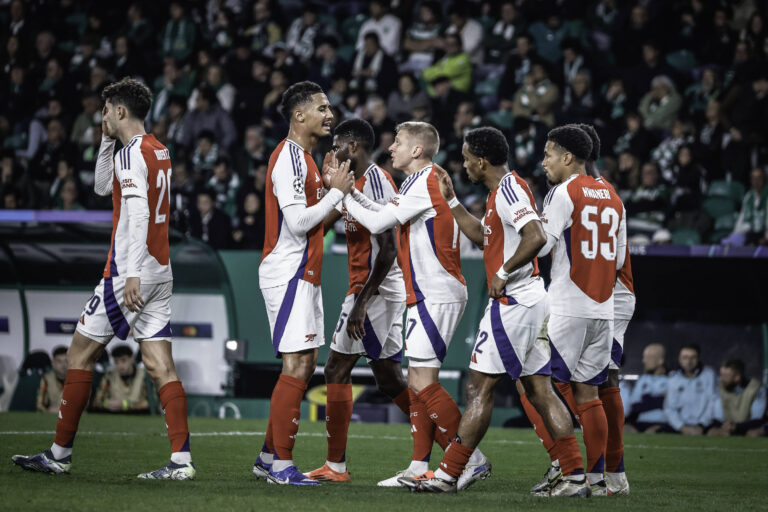 Arsenal v Monaco in Champions League action