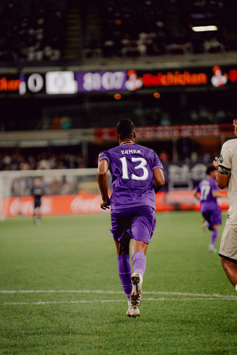 One of the new LA Galaxy players, Mathias Zanka Jørgensen playing for R.S.C. Anderlecht.