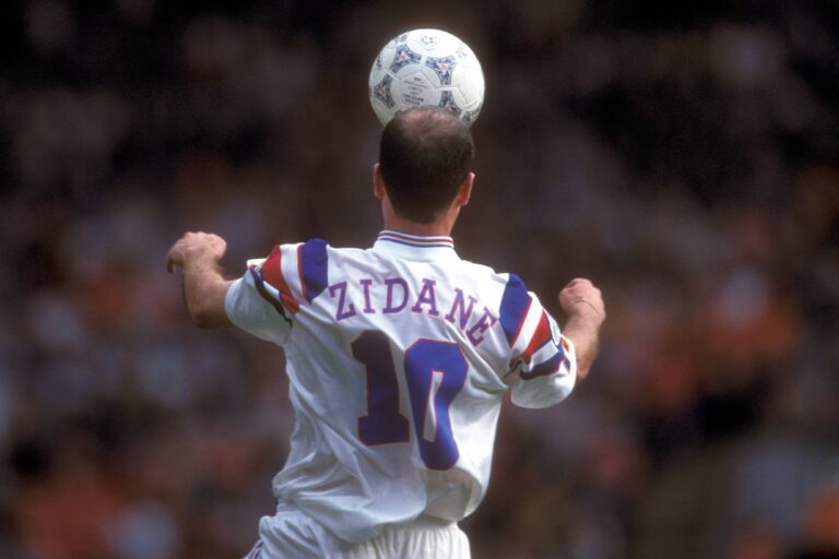 Zinedine Zidane wearimg the number 10 for France