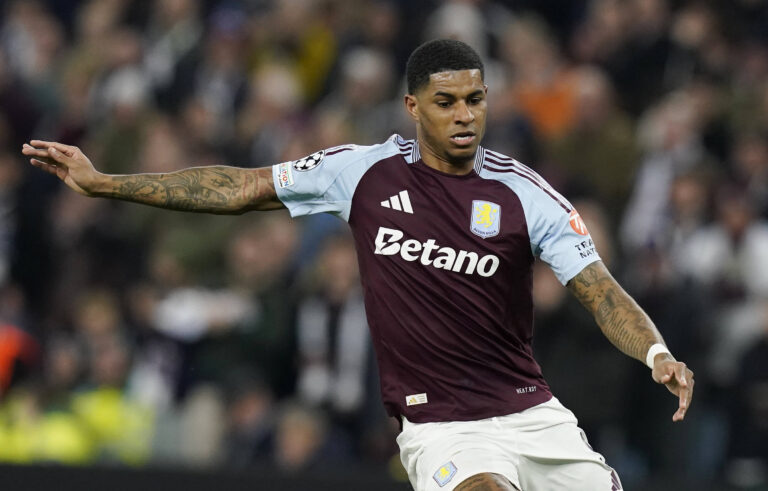 Marcus Rashford, Aston Villa, completes a Barca move