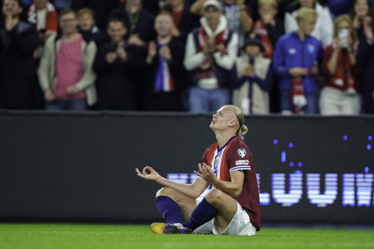 Erling Haaland scores five goals against Moldova in 11-1 win for Norway